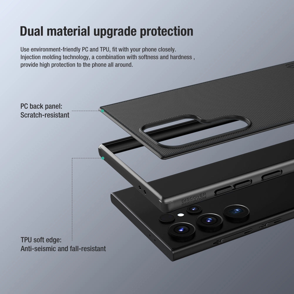 Nillkin Super Frosted Shield Pro pansret kuffert til Samsung Galaxy S24 Ultra - grønt