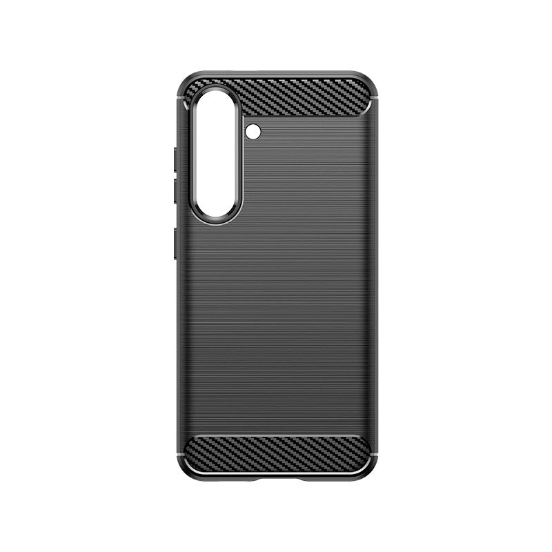 Carbon Case til Samsung Galaxy S24 Fleksibel silikon Carbon Cover - sort