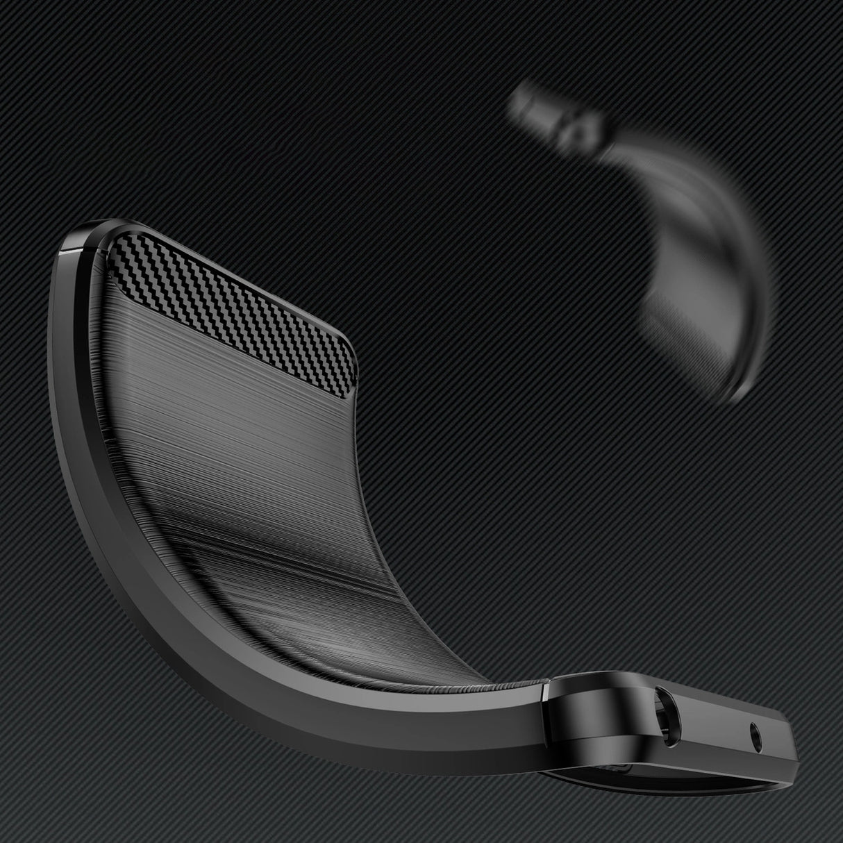 Carbon Case til Samsung Galaxy S24 Fleksibel silikon Carbon Cover - sort