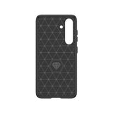 Carbon Case til Samsung Galaxy S24 Fleksibel silikon Carbon Cover - sort