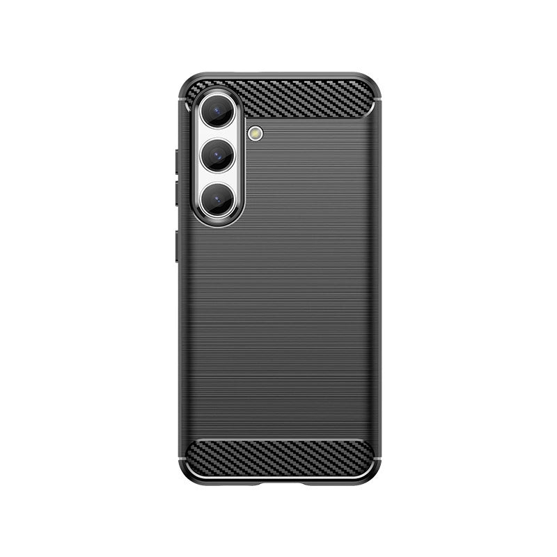 Carbon Case til Samsung Galaxy S24 Fleksibel silikon Carbon Cover - sort