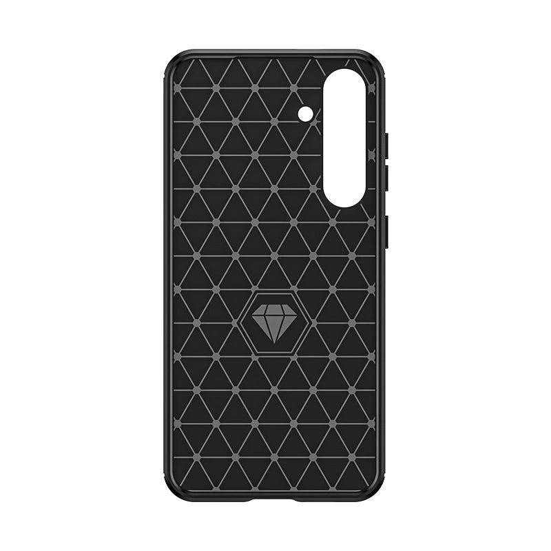 Case for Carbon Case Samsung Galaxy S24+ fleksibelt silikon carbon cover - sort