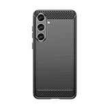 Case for Carbon Case Samsung Galaxy S24+ fleksibelt silikon carbon cover - sort