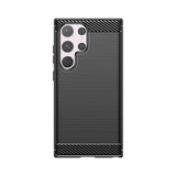 Carbon Case til Samsung Galaxy S24 Ultra Fleksibel Silicone Carbon Cover - sort