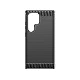 Carbon Case til Samsung Galaxy S24 Ultra Fleksibel Silicone Carbon Cover - sort