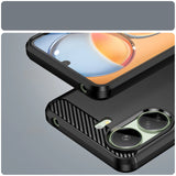 Carbon Case til Xiaomi Redmi 13c Fleksibel silikon Carbon Cover - sort