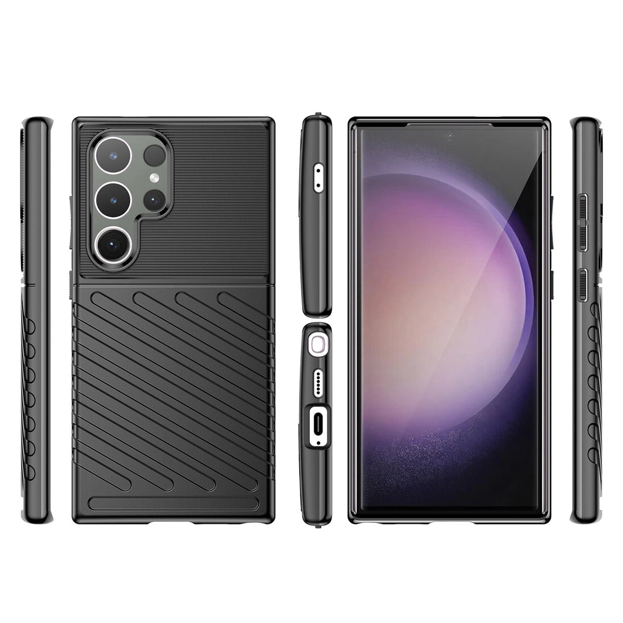 Thunder Case pansret kuffert til Samsung Galaxy S24 Ultra - sort