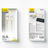Dudao L7SM USB-A - micro USB-kabel 5A 1m - beige