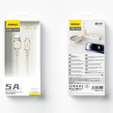 Dudao L7SC USB-A - USB-C kabel 5A 1m - beige