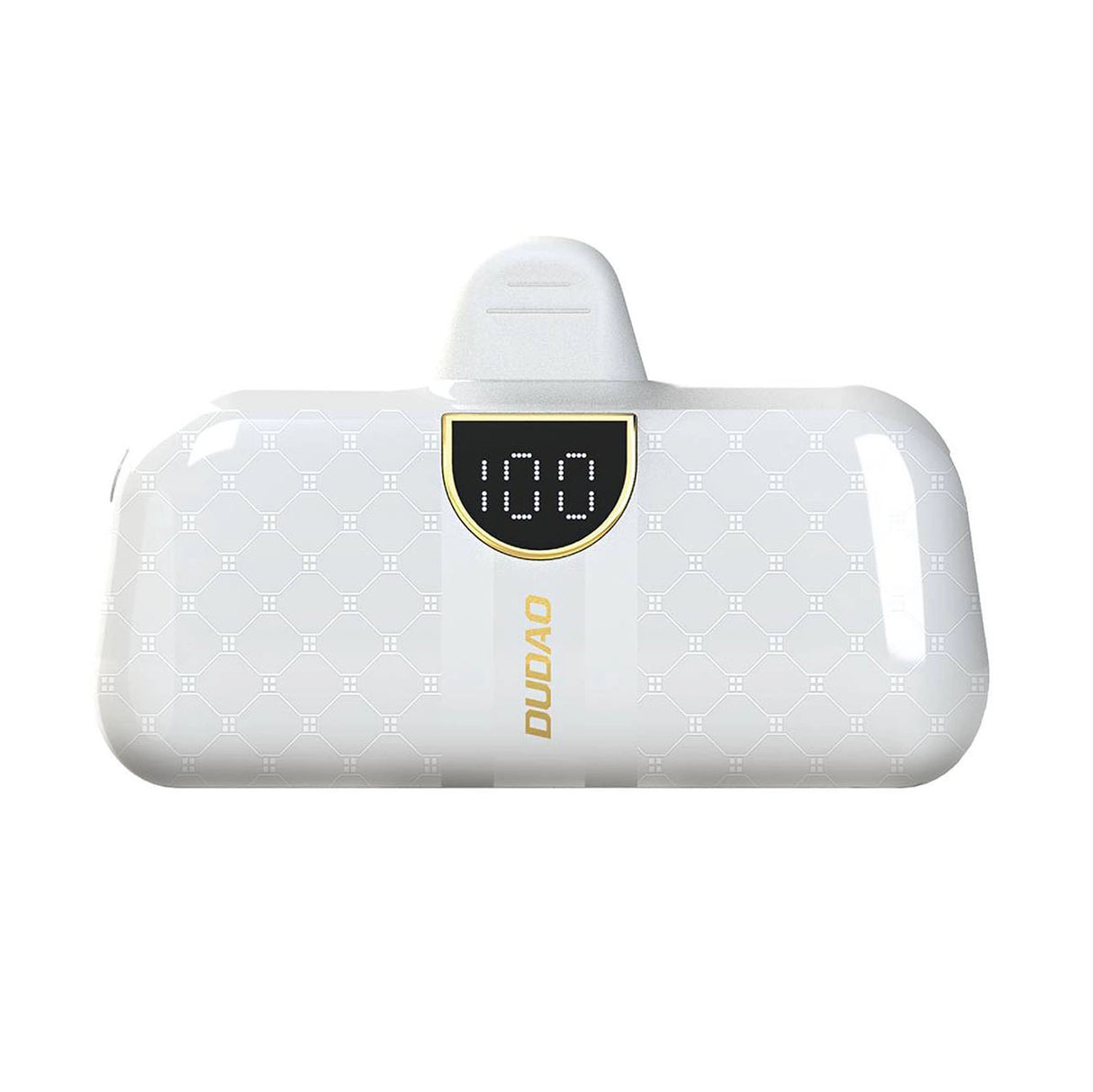 Dudao K20SL 5000mAh mini powerbank med Lightning / USB-C-kontakter - hvid
