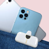 Dudao K20SL 5000mAh mini powerbank med Lightning / USB-C-kontakter - hvid