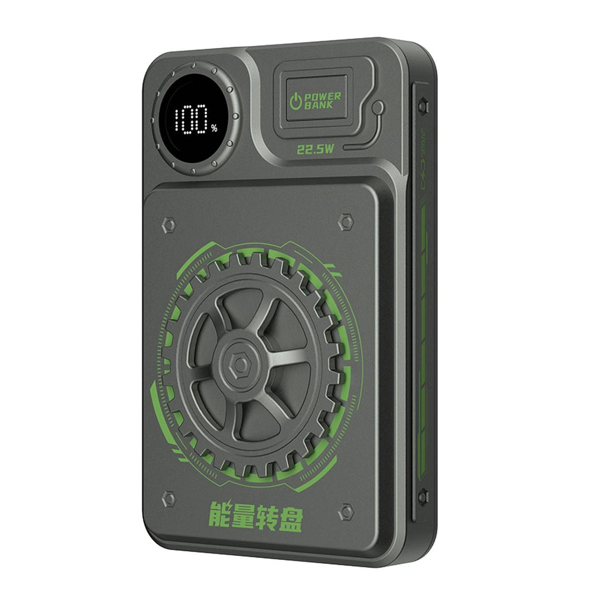 Dudao K24 10000mAh 22.5W USB-A / USB-C powerbank med display - grå