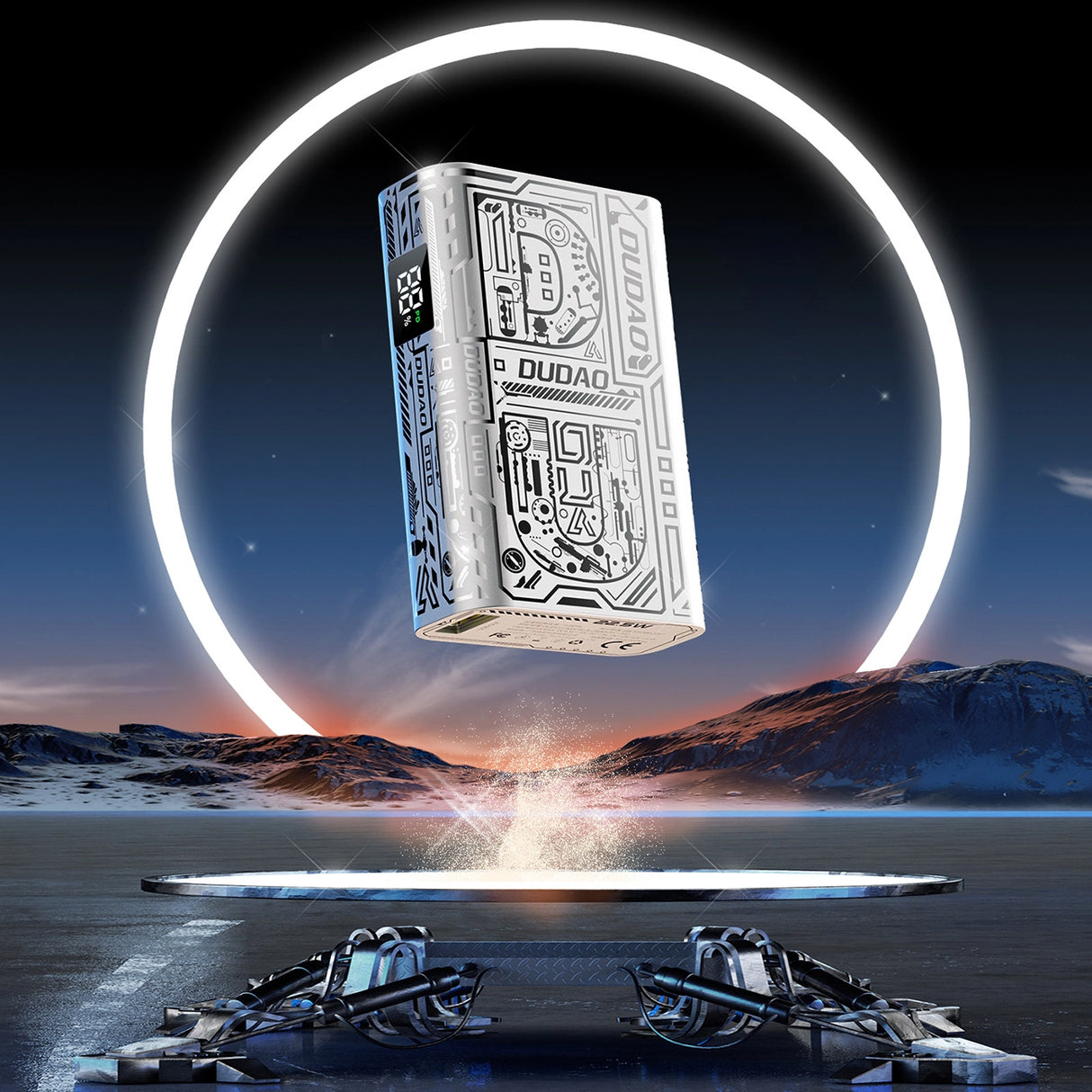 Dudao K20 USB-A / USB-C Powerbank 10000mAh 22,5W - sølv