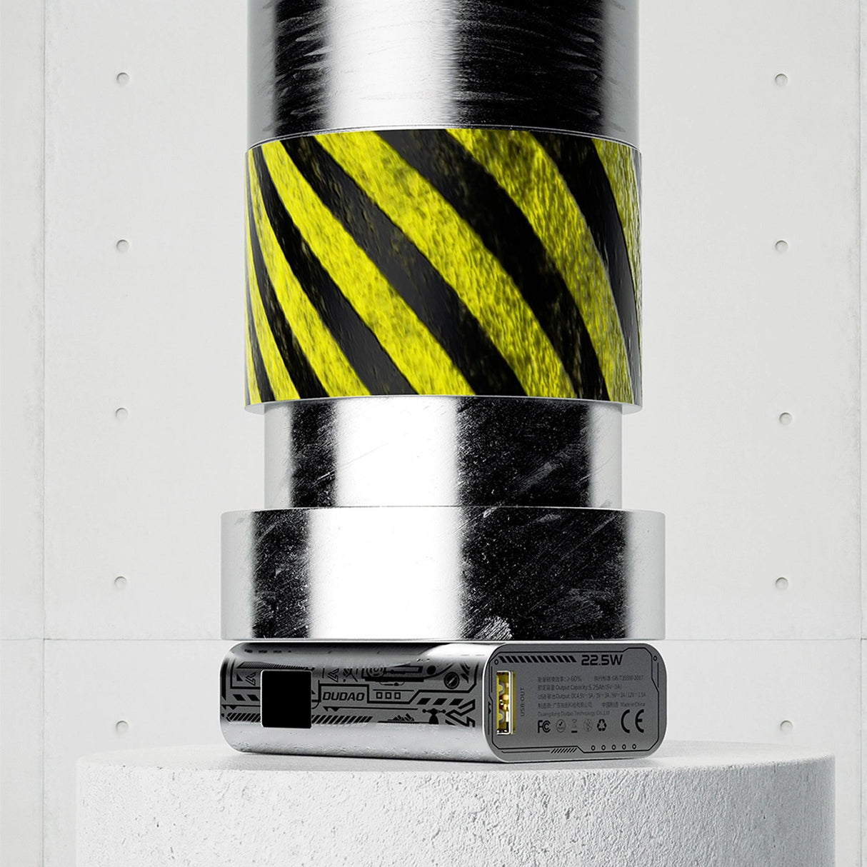 Dudao K20 USB-A / USB-C Powerbank 10000mAh 22,5W - sølv