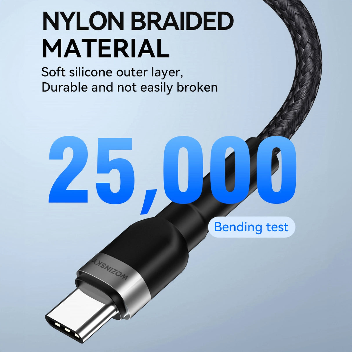 Wozinsky WNBCC1 USB-C / USB-C PD 65W kabel 1 m - sort