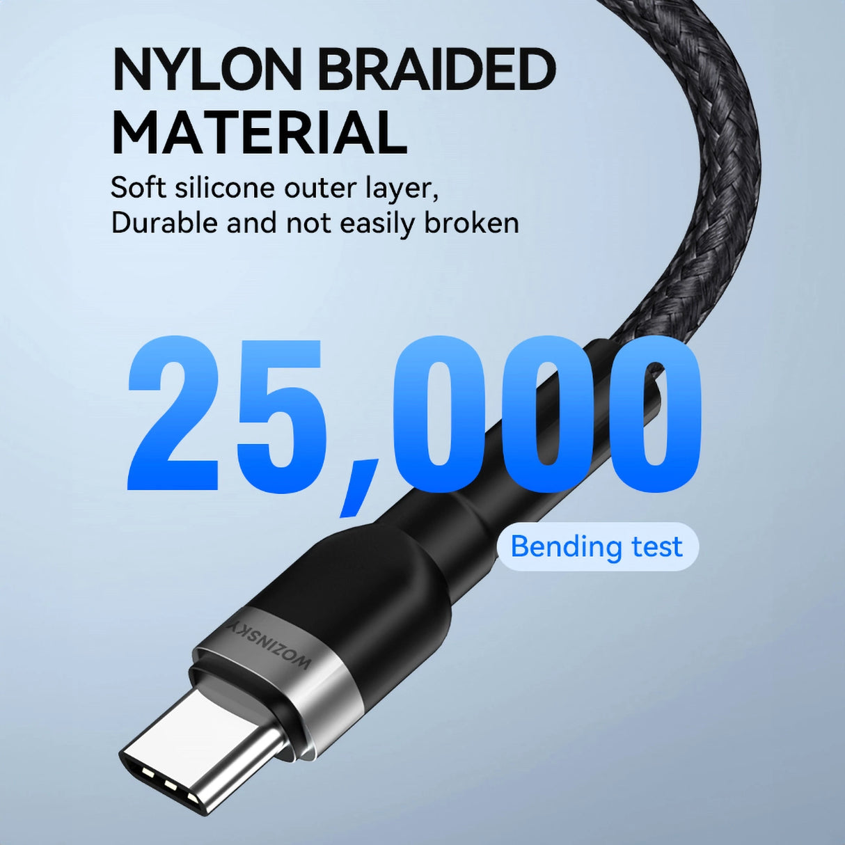 Wozinsky WNBCL1 Lightning / USB-C PD 30W kabel 1 m - sort
