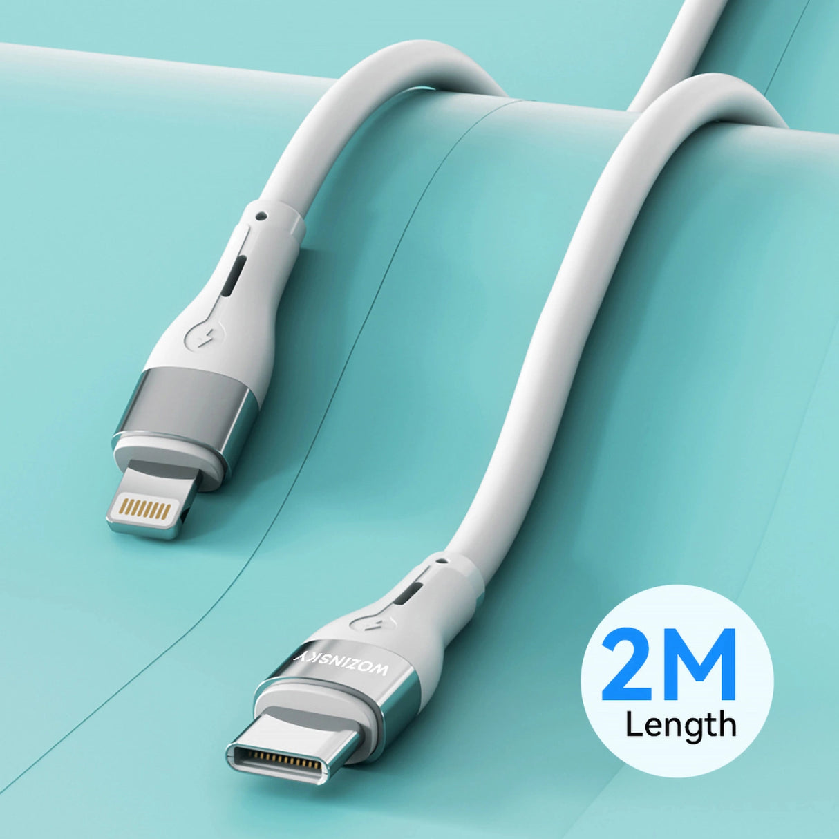 Wozinsky WSTCL2 Lightning / USB-C PD 27W kabel 2 m - hvid