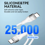 Wozinsky WSTCC1 USB-C / USB-C PD 65W kabel 1 m lang - hvid