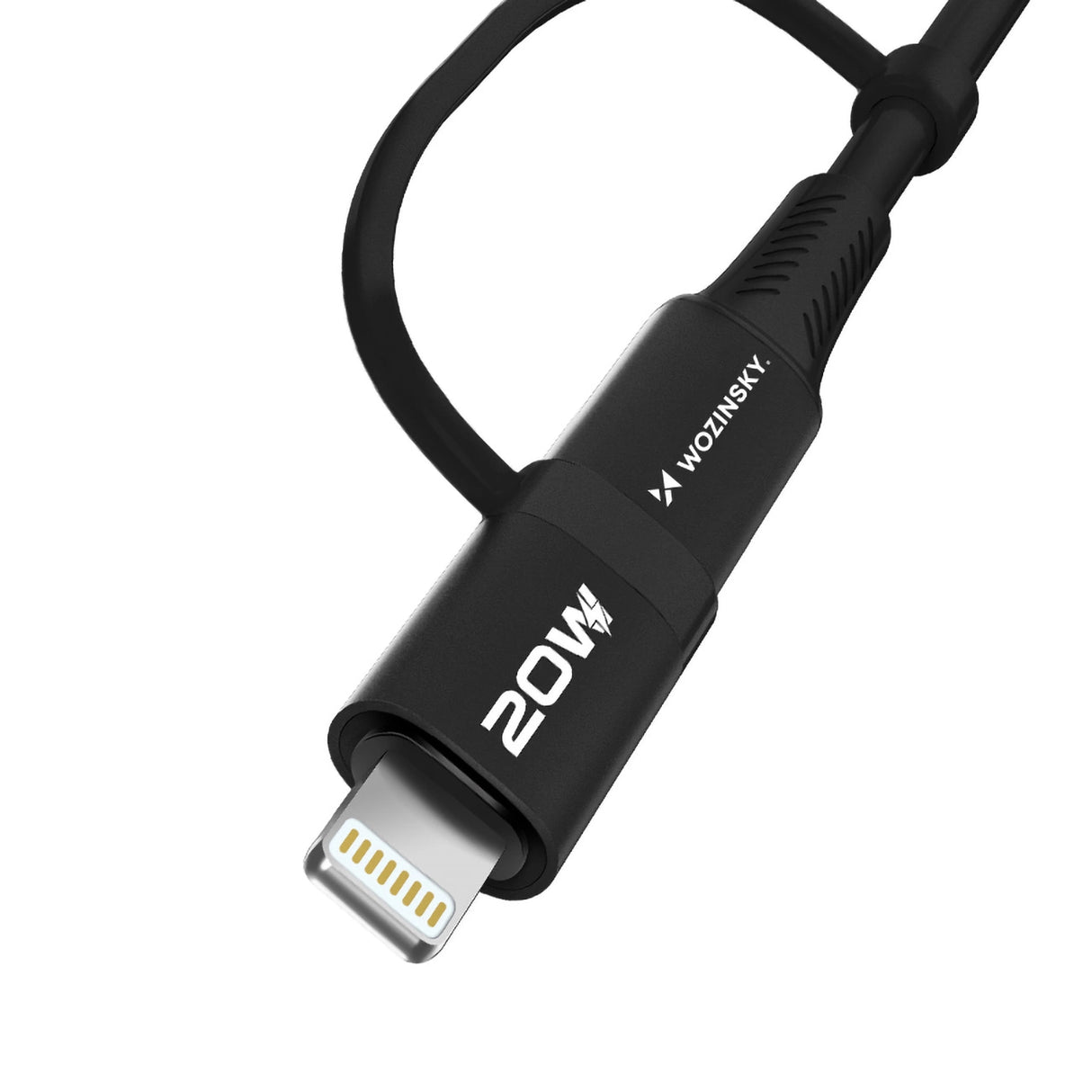 Wozinsky WNBAA 4in1 kabel 2x USB-C 1x USB-A 1x Lightning 60W 1 m - sort