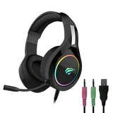 Havit GAMENOTE H2232D RGB USB+3.5mm gaming hovedtelefoner