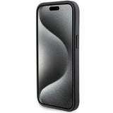 Ferrari Grip Stand Metal Logo-foder til iPhone 15 - sort