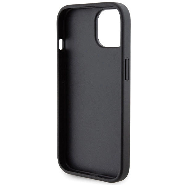 Ferrari Grip Stand Metal Logo-foder til iPhone 15 - sort