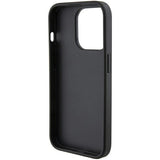 Ferrari Grip Stand Metal Logo-kasse til iPhone 15 Pro Max - sort