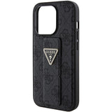 Guess Grip Stand 4G Triangle Strass fodtøj til iPhone 15 Pro - sort