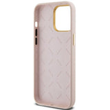 Guess Silicone Script Metal Logo & Frame case til iPhone 15 Pro - pink