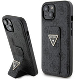 Guess Grip Stand 4G Triangle Strass fodtøj til iPhone 15 - sort