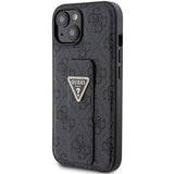 Guess Grip Stand 4G Triangle Strass fodtøj til iPhone 15 - sort