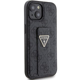 Guess Grip Stand 4G Triangle Strass fodtøj til iPhone 15 - sort