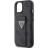 Guess Grip Stand 4G Triangle Strass fodtøj til iPhone 15 - sort