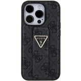 Guess Grip Stand 4G Triangle Strass fodtøj til iPhone 15 Pro Max - sort