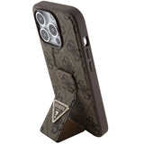 Guess Grip Stand 4G Triangle Strass case til iPhone 15 Pro Max - brun