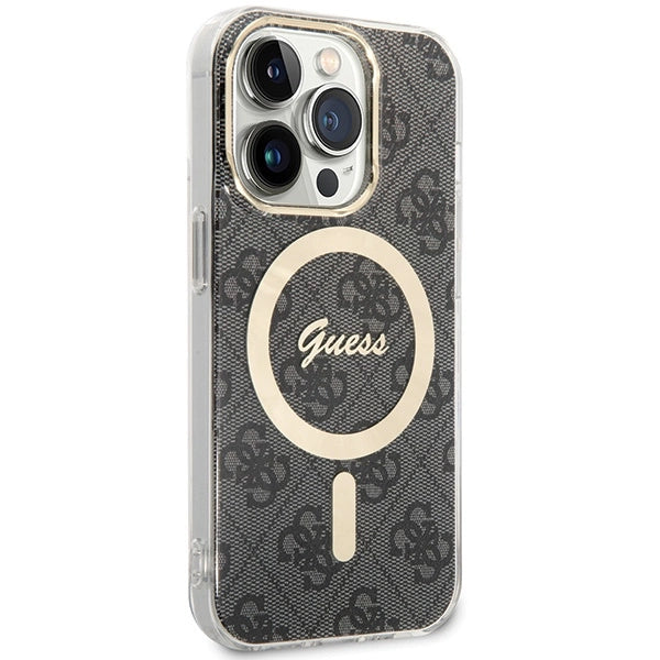 Guess IML 4G MagSafe-hylster til iPhone 15 Pro - sort