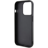 Karl Lagerfeld Gripstand Saffiano Karl&Choupette Pins case for iPhone 15 Pro - black