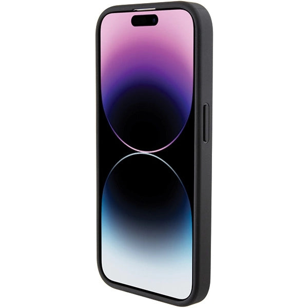 Karl Lagerfeld Quilted K Pattern iPhone 15 Pro Case - Black