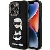 Karl Lagerfeld Silicone Karl&Choupette Head case for iPhone 15 Pro - black