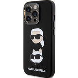 Karl Lagerfeld Silicone Karl&Choupette Head case for iPhone 15 Pro - black