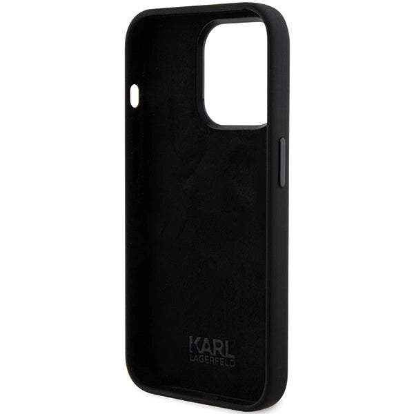Karl Lagerfeld Silicone Karl&Choupette Head case for iPhone 15 Pro - black