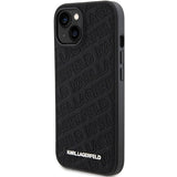 Karl Lagerfeld Quilted K Pattern case for iPhone 15 - black