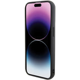 Karl Lagerfeld Gripstand Saffiano Karl&Choupette Pins case for iPhone 15 Pro Max - black