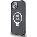 Karl Lagerfeld Ring Stand Karl Head MagSafe Case for iPhone 15 Plus / 14 Plus - Black