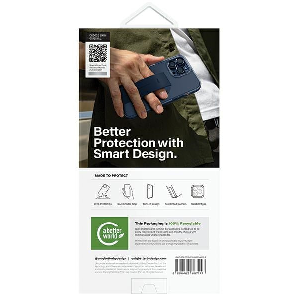 Uniq Heldro Mag Magclick Opladningsfoder til iPhone 15 Pro Max - gennemsigtig