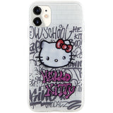 Hello Kitty IML Kitty On Bricks Graffiti æske til iPhone 11 / Xr - hvid