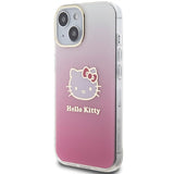 Hello Kitty IML Gradient Electrop Kitty Head case for iPhone 15 - pink