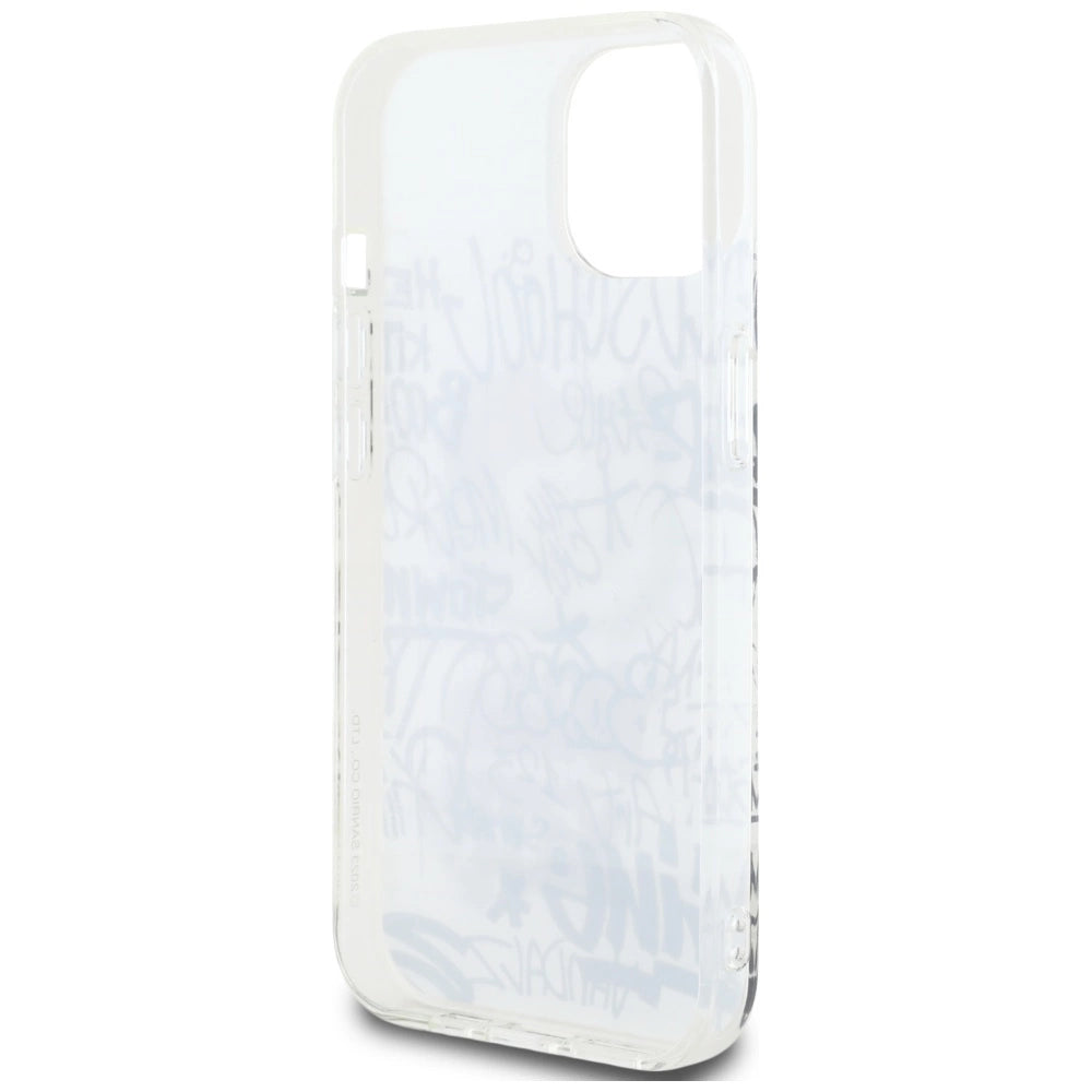 Hello Kitty IML Kitty On Bricks Graffiti case for iPhone 15 - white