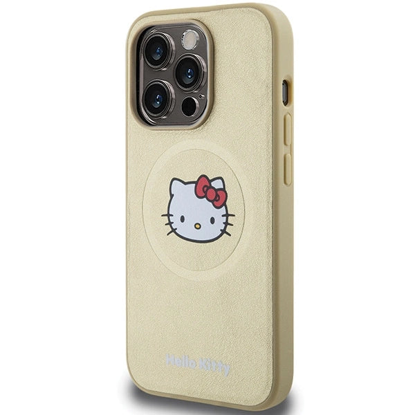 Hello Kitty Leather Kitty Head MagSafe case for iPhone 13 Pro / 13 - gold