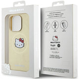 Hello Kitty Leather Kitty Head MagSafe case for iPhone 13 Pro / 13 - gold